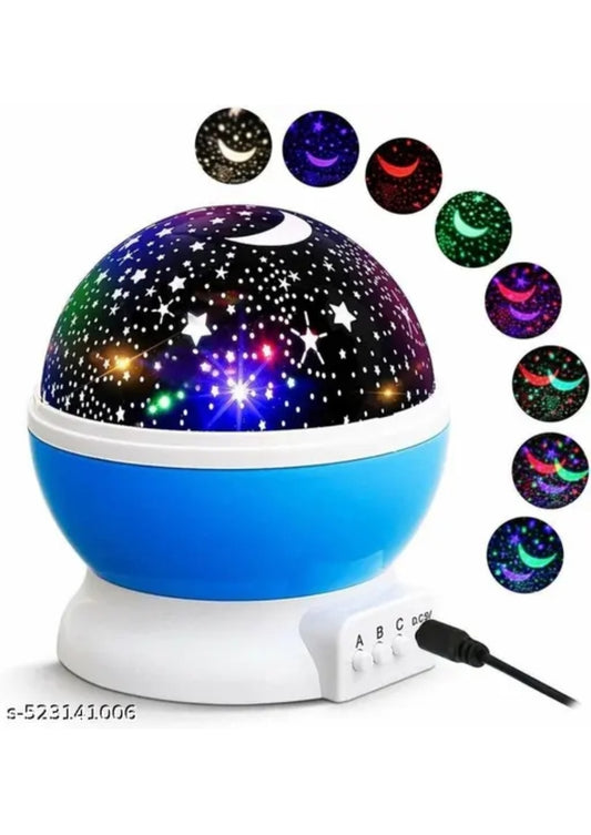Night Light Lamp Projector, Star Light Rotating Projector, Star Projector Lamp with Colors and 360 Degree Moon Star Projection with USB Cable ,Lamp for Kids Room (Random Colour)